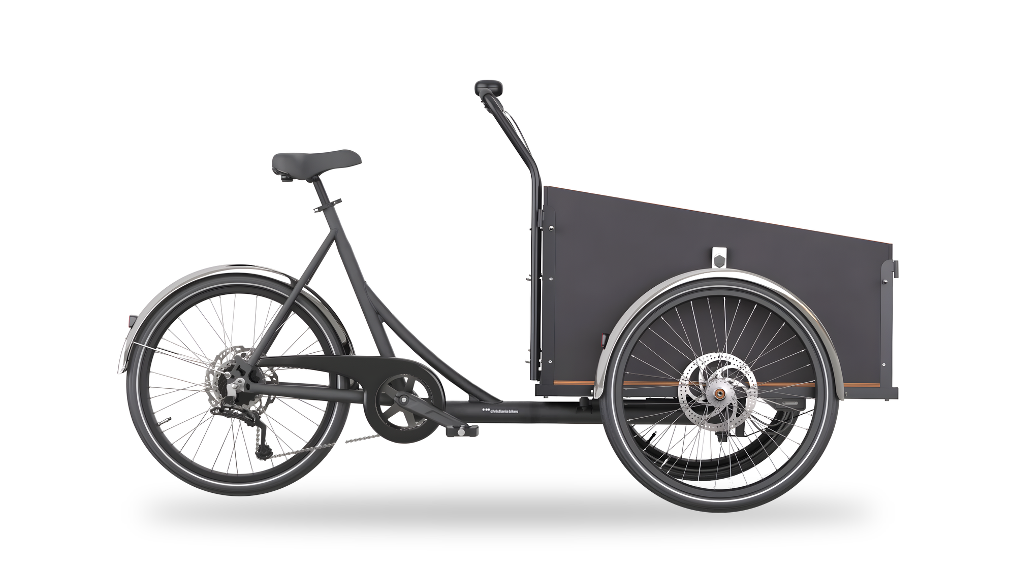 Christiania Bikes R1 med skrå kasse i sort